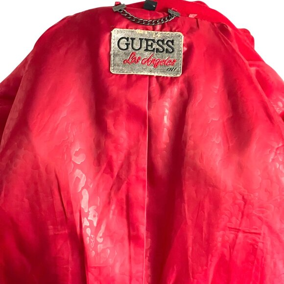 Guess Cherry Red Wool Peacoat Jacket - S - Picture 10 of 10